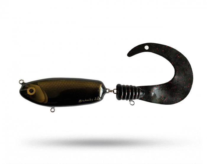 Bro Baits Upsetter Tail - Sort Guld i gruppen Fiskedrag / Tailbeten hos Örebro Fiske & Outdoor AB (Uppsetter Tail Sort)